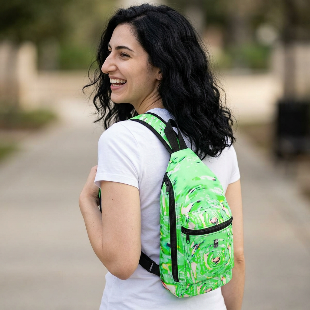 SLING BAG "HURRICANE" LIME GREEN