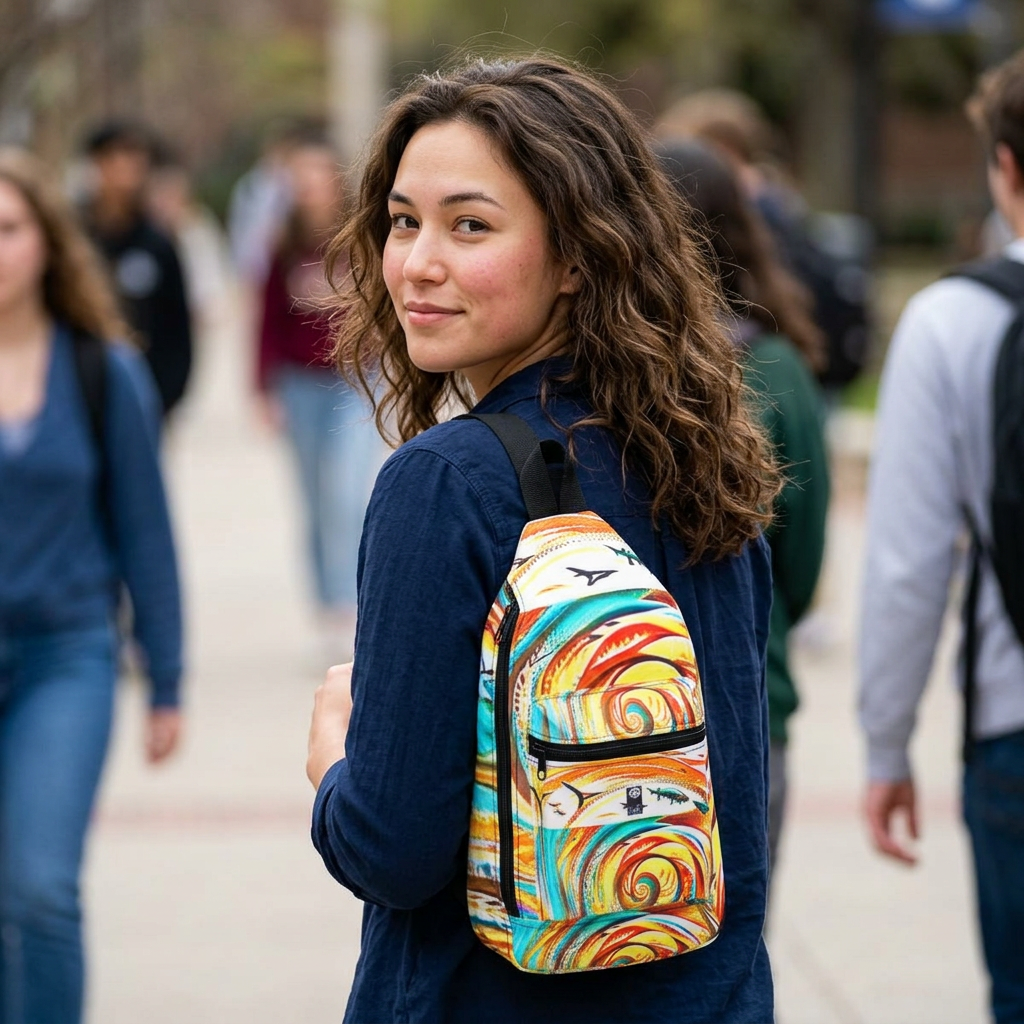 SLING BAG "HEAD ABOVE WATER" SWIRL