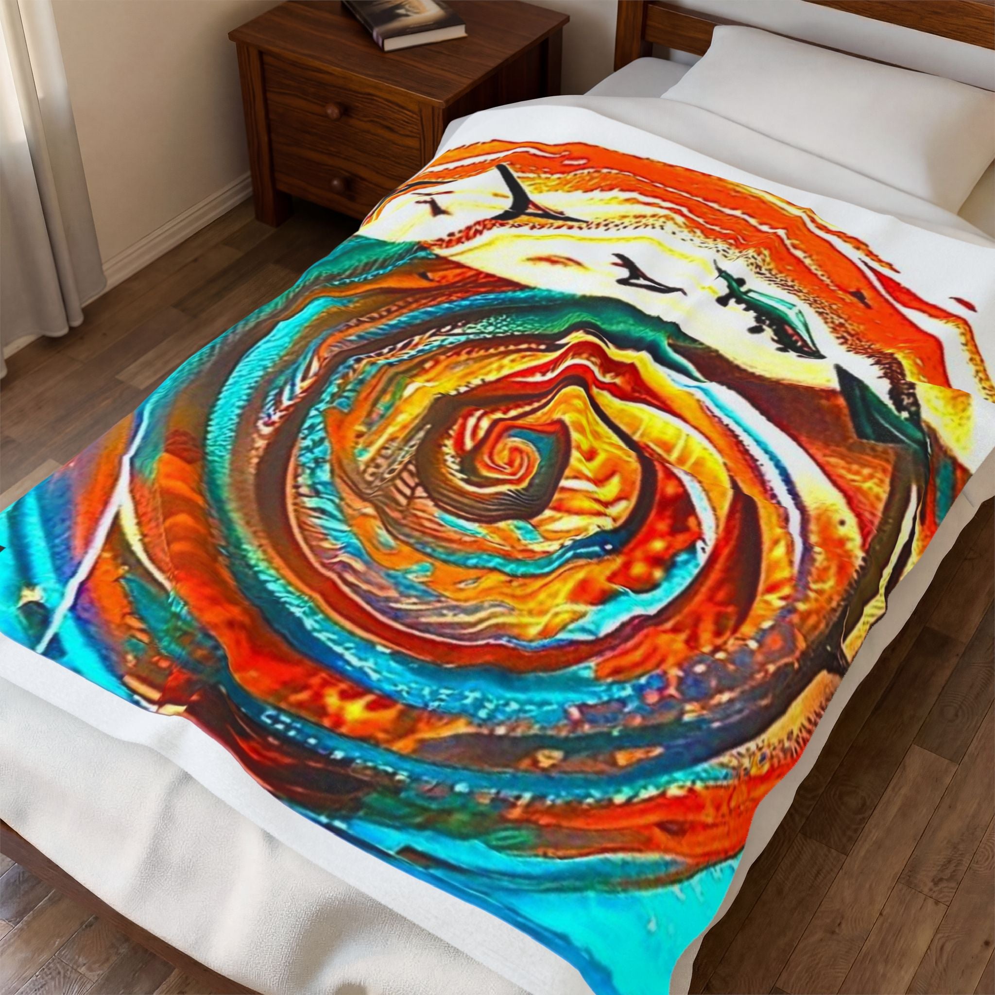 "HEAD ABOVE WATER" Velveteen Plush Blanket