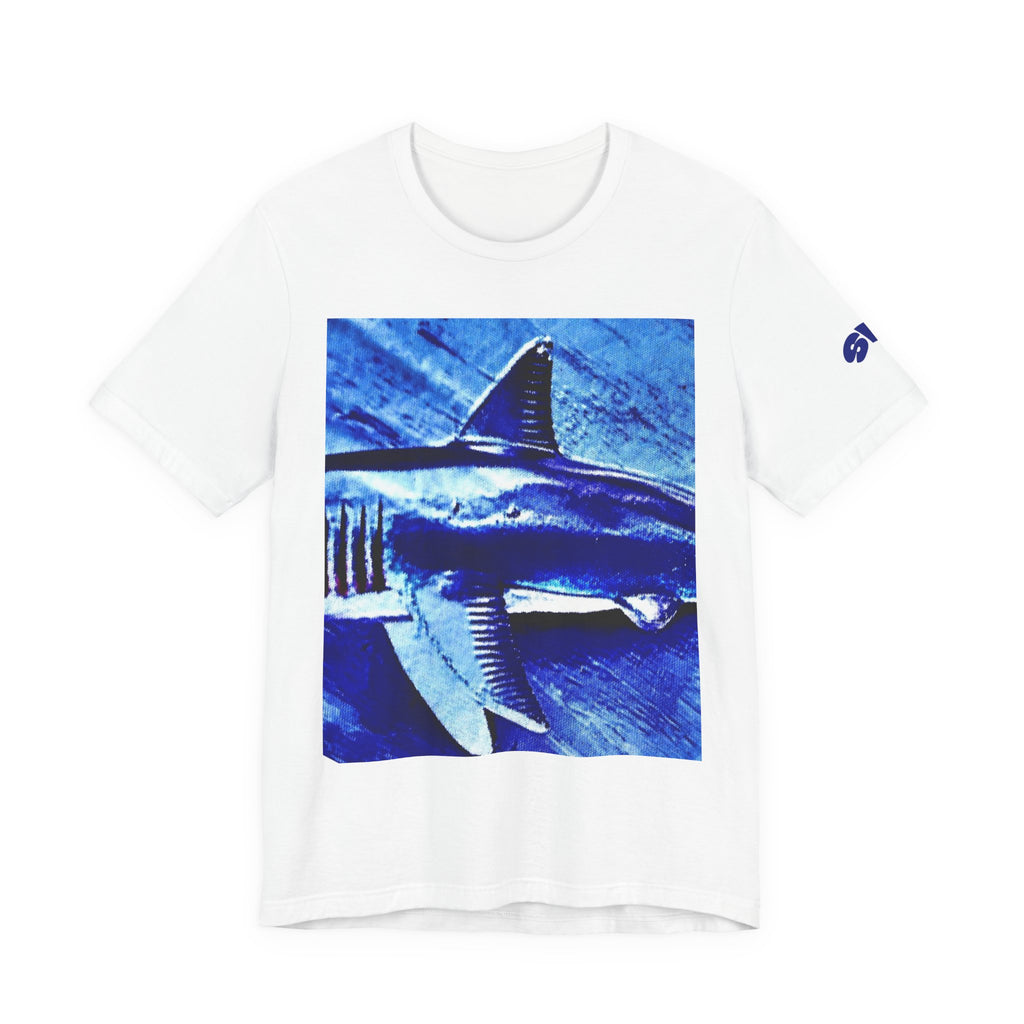 SHARK WEEK  T Shirt "Beneath the Surface" BLUE  - With SW on sleeve/logo on back
