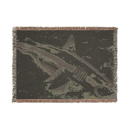 Purple Shark Week Woven Blanket