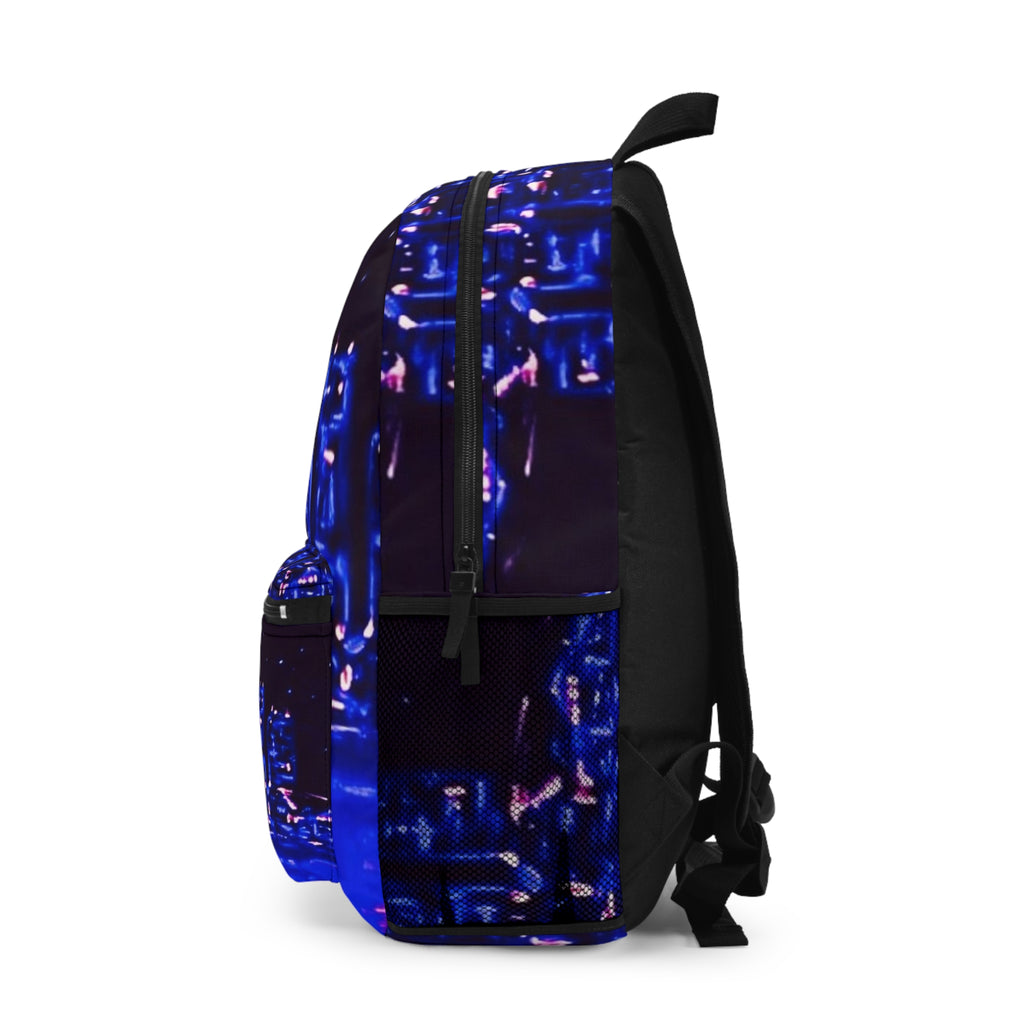 BACKPACK "BLUE CITY SKYLINE" (BLACK LIT VERSION)