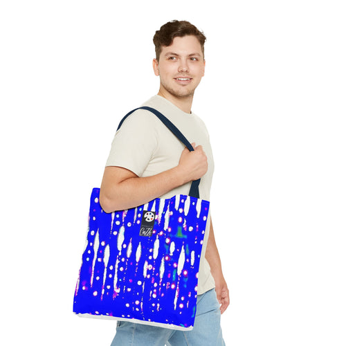 "BLUE RAIN" Tote with ORIGINAL ARTWORK from DESIGNSBYCAZZO.