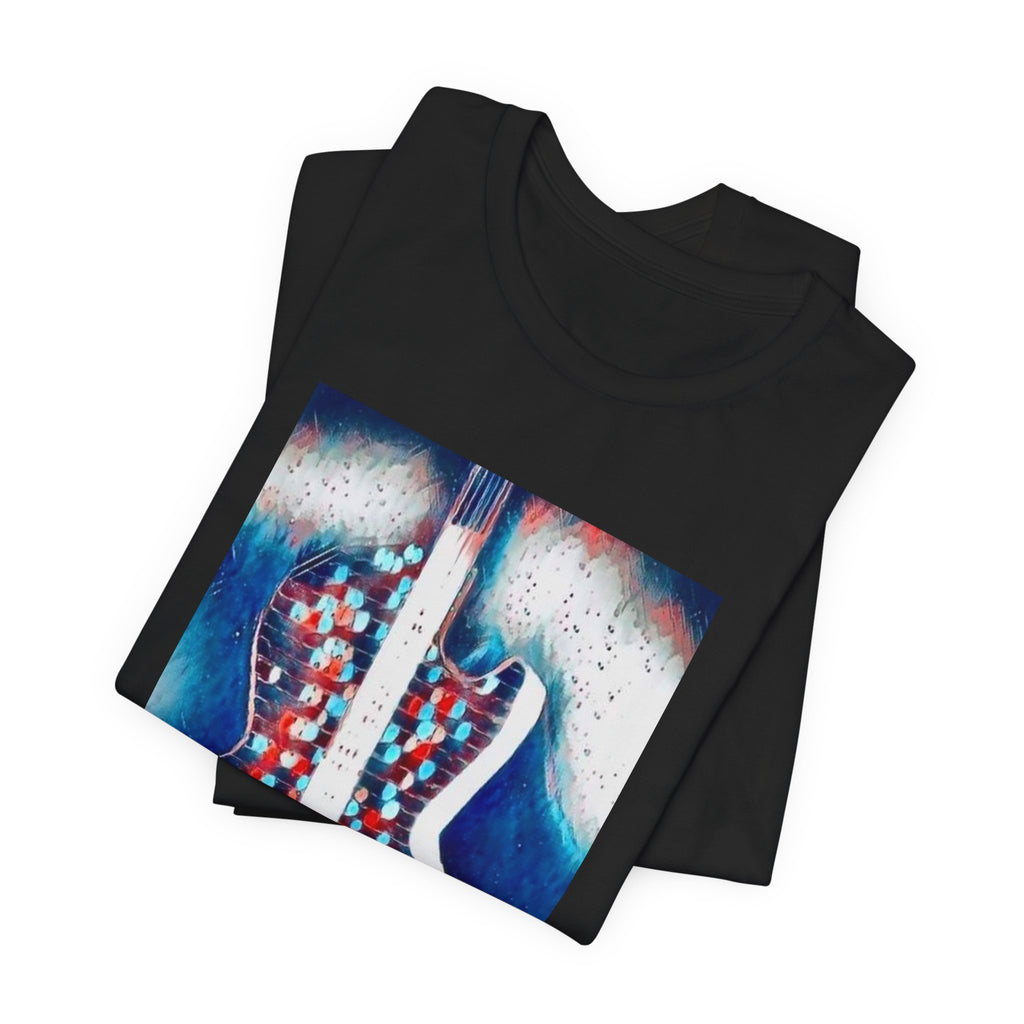 All American Guitar T-Shirt — Red White & Blue