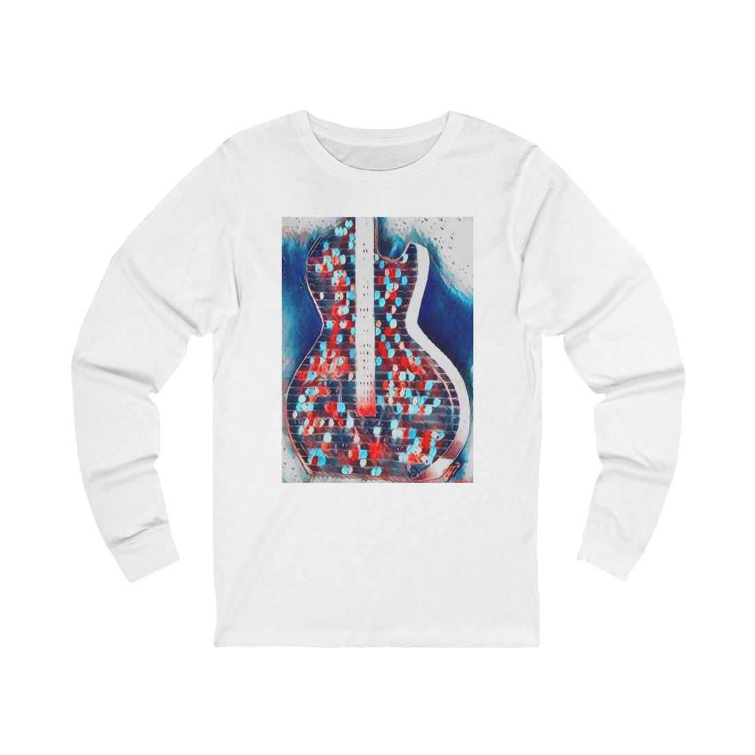 ALL AMERICAN GUITAR Long Sleeve Tee — Red White &amp; Blue