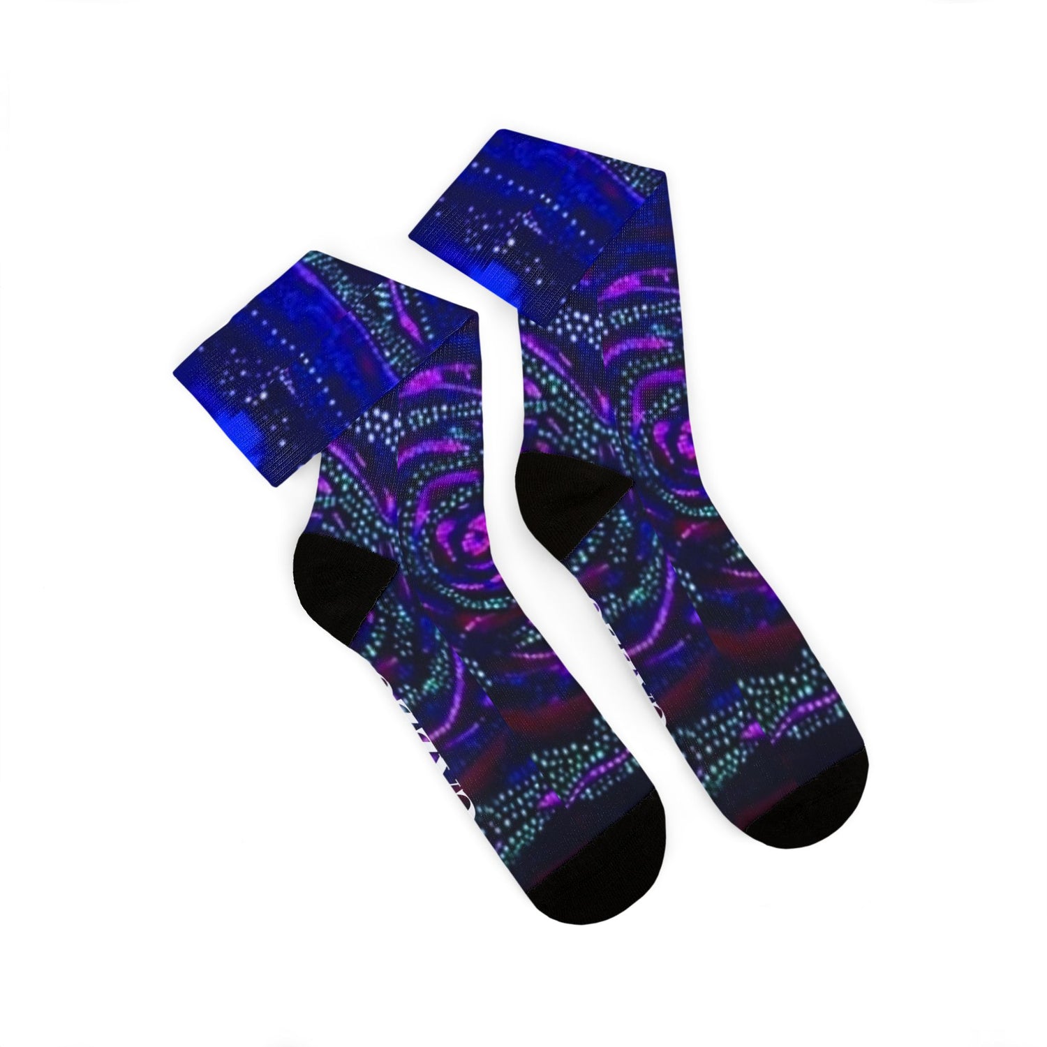 CAZZO SOCKS "Space Odyssey"  Black lit version