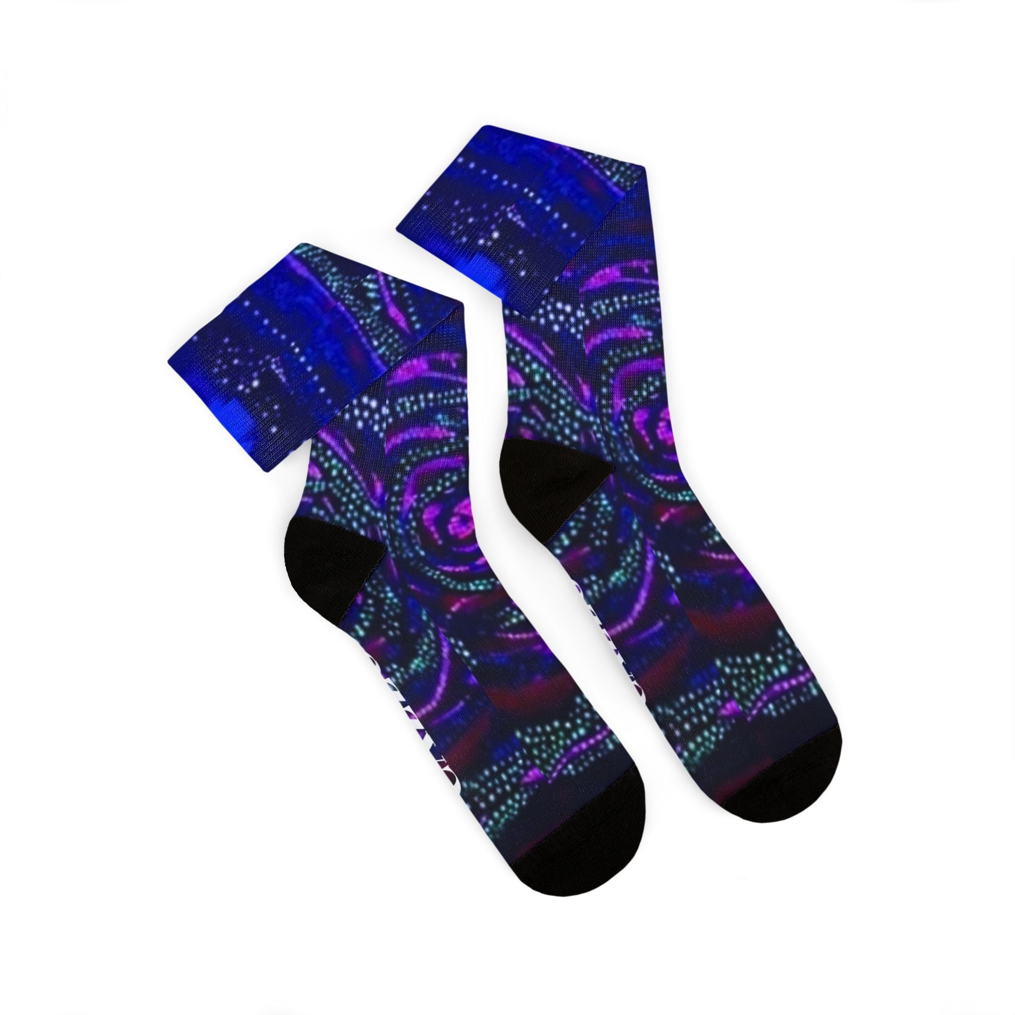 CAZZO SOCKS "Space Odyssey"  Black lit version