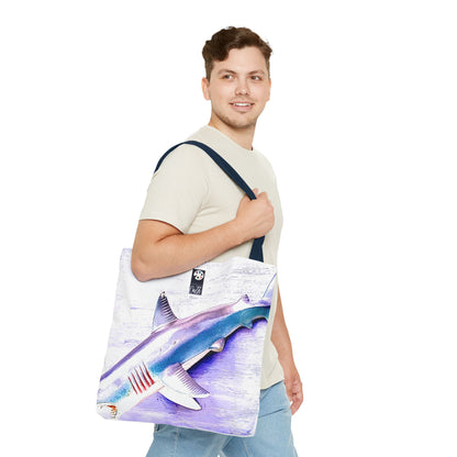 SHARK WEEK Tote "Beneath the Surface" Natural