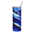 SHARK WEEK 20oz Stainless Steel Tumbler — "Beneath the Surface" Blue