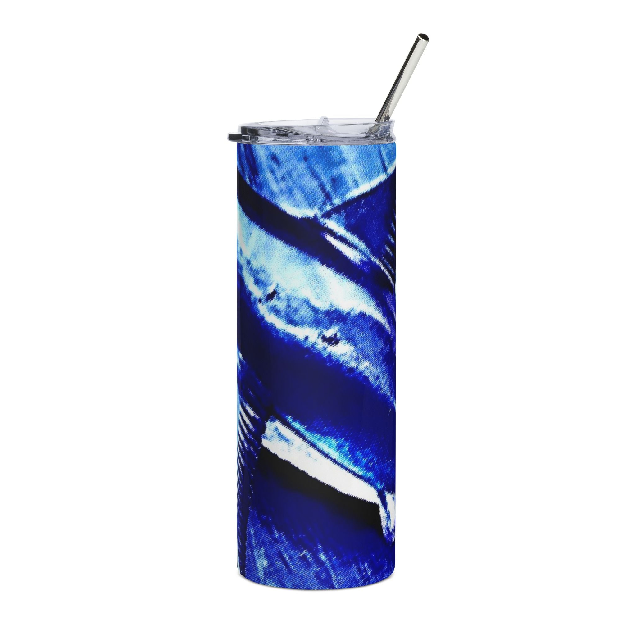 SHARK WEEK 20oz Stainless Steel Tumbler — "Beneath the Surface" Blue