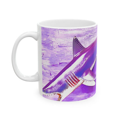 SHARK WEEK Ceramic Mug "Beneath the Surface" (11oz) | Shark Art Mug
