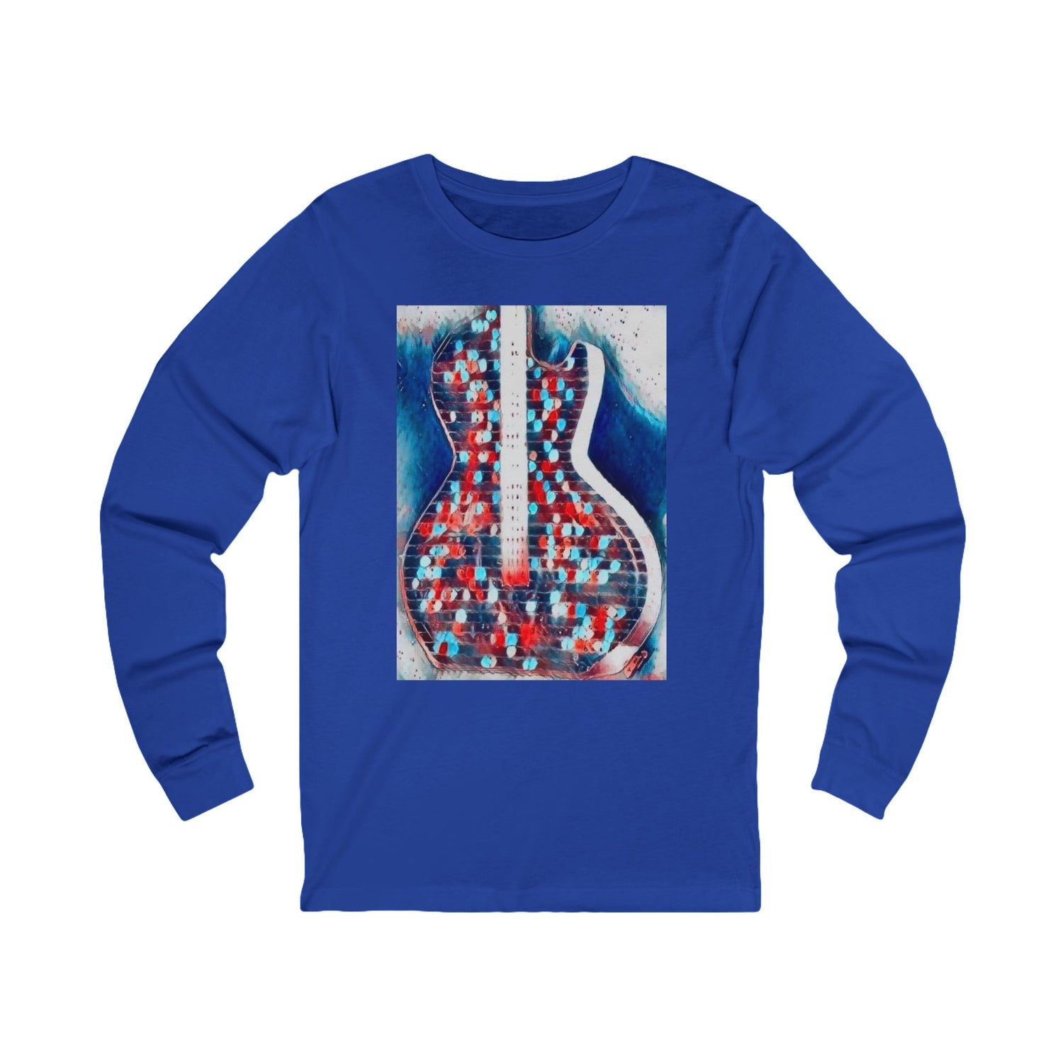 ALL AMERICAN GUITAR Long Sleeve Tee — Red White &amp; Blue