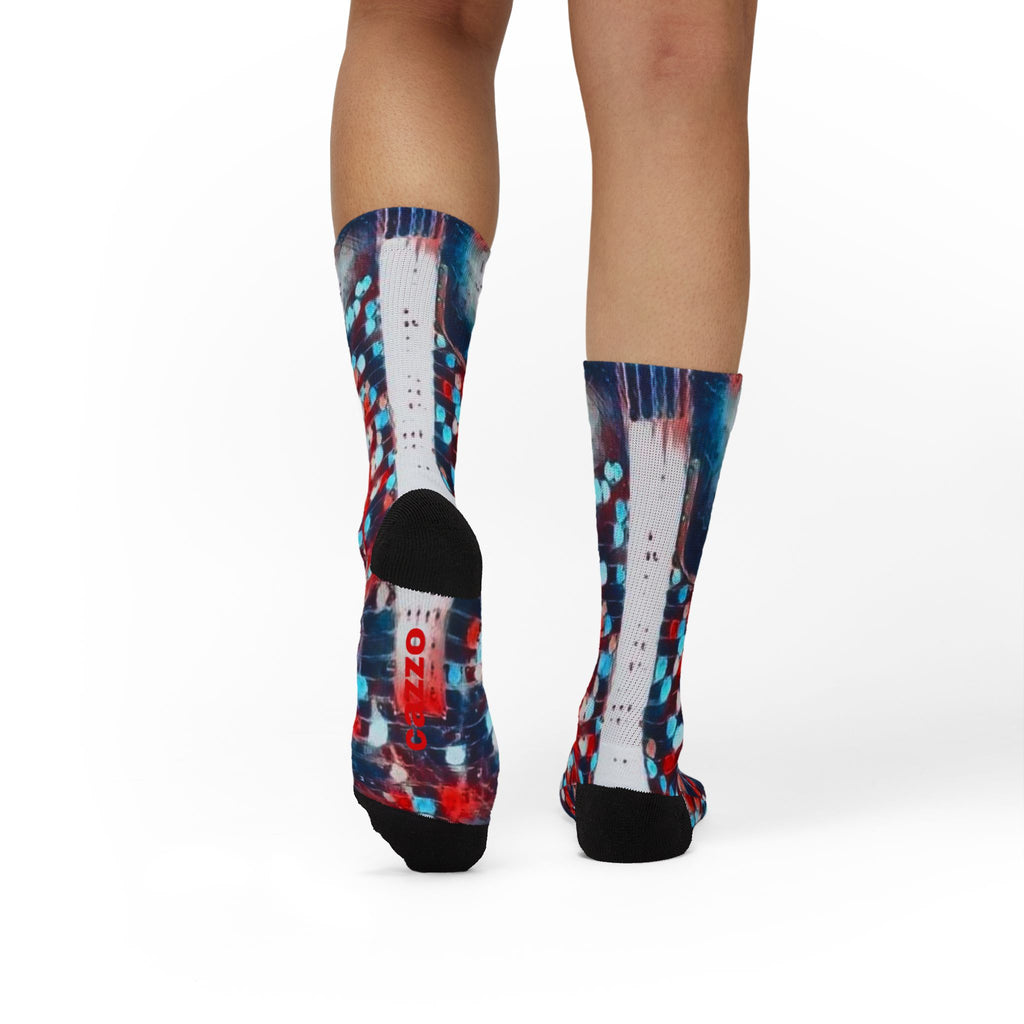 CAZZO SOCKS "All American Guitar" Red white blue