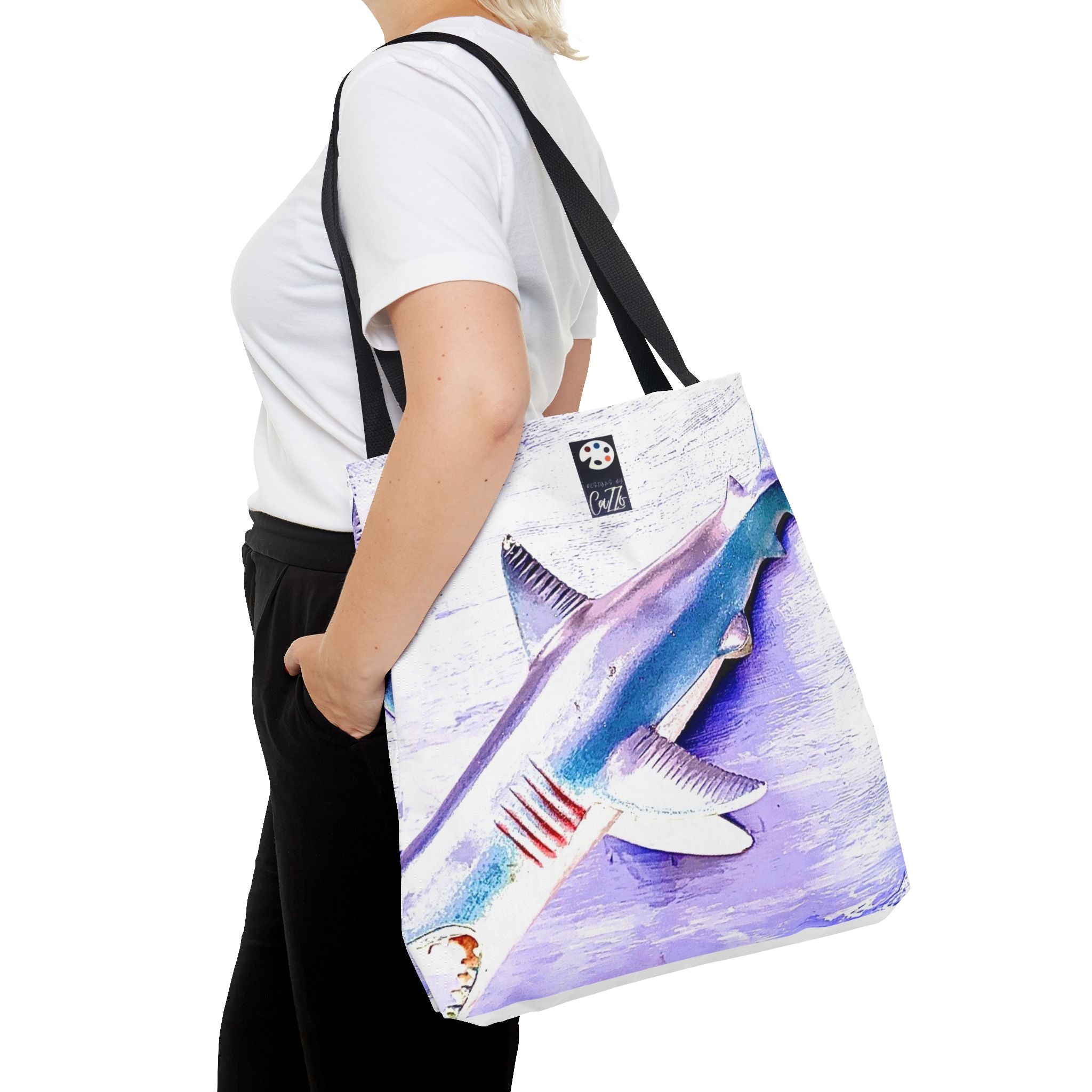 SHARK WEEK Tote "Beneath the Surface" Natural