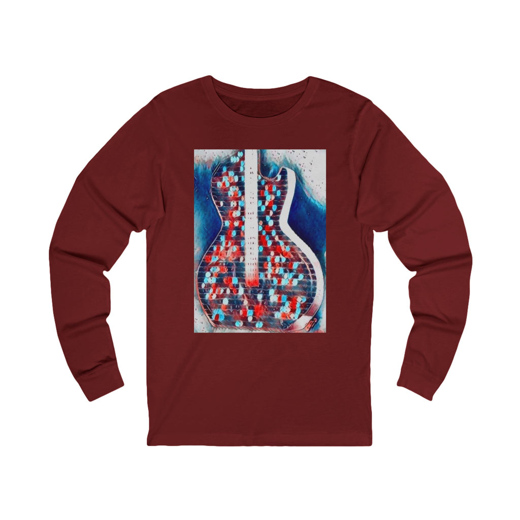 ALL AMERICAN GUITAR Long Sleeve Tee — Red White & Blue