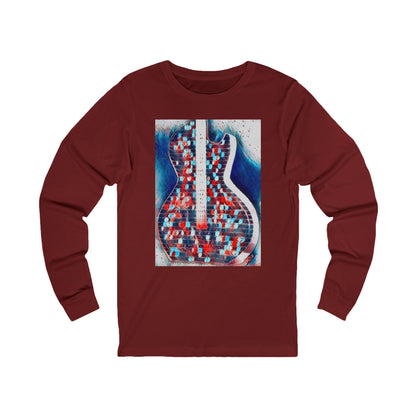 ALL AMERICAN GUITAR Long Sleeve Tee — Red White &amp; Blue