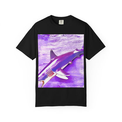 SHARK WEEK T SHIRT "Beneath the Surface" Purple | Shark Art Tee