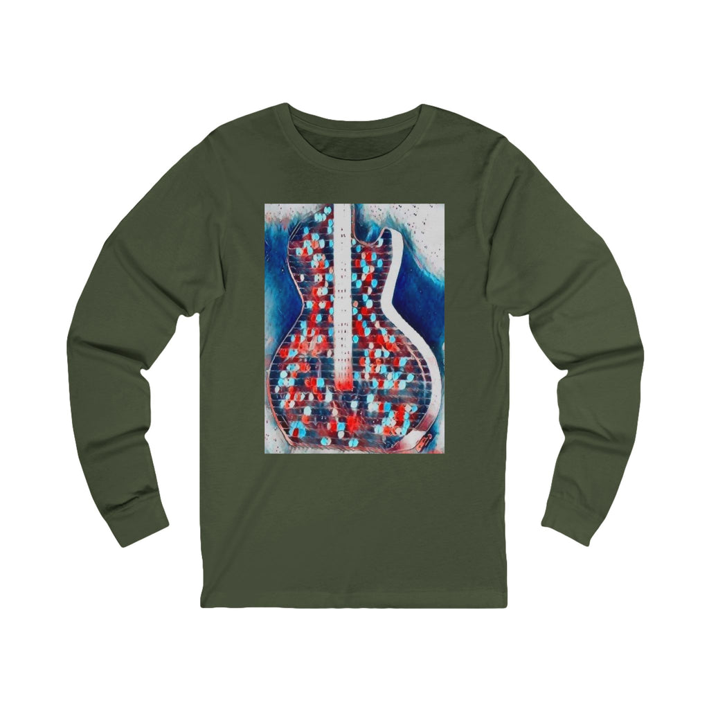 ALL AMERICAN GUITAR Long Sleeve Tee — Red White & Blue