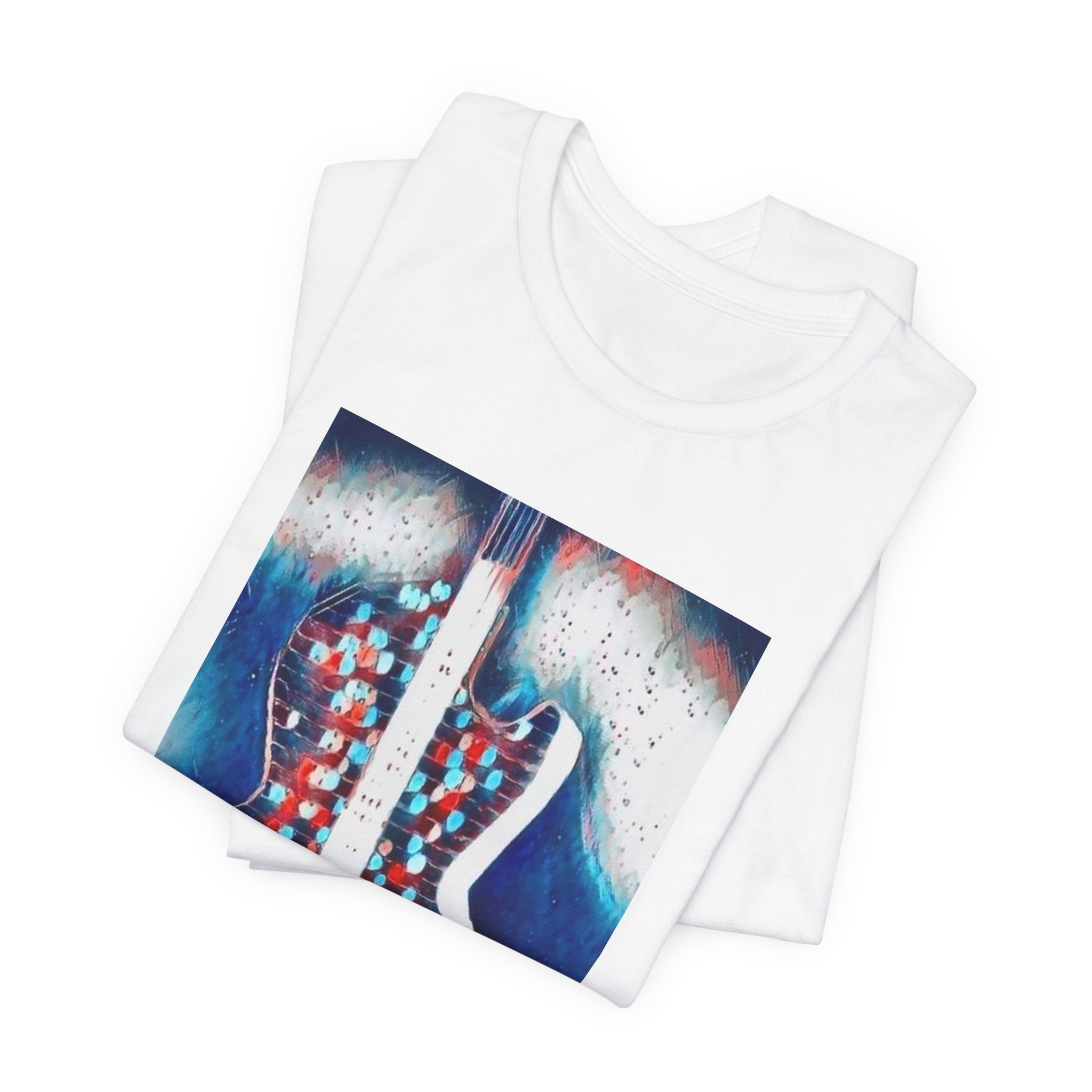 All American Guitar T-Shirt — Red White & Blue