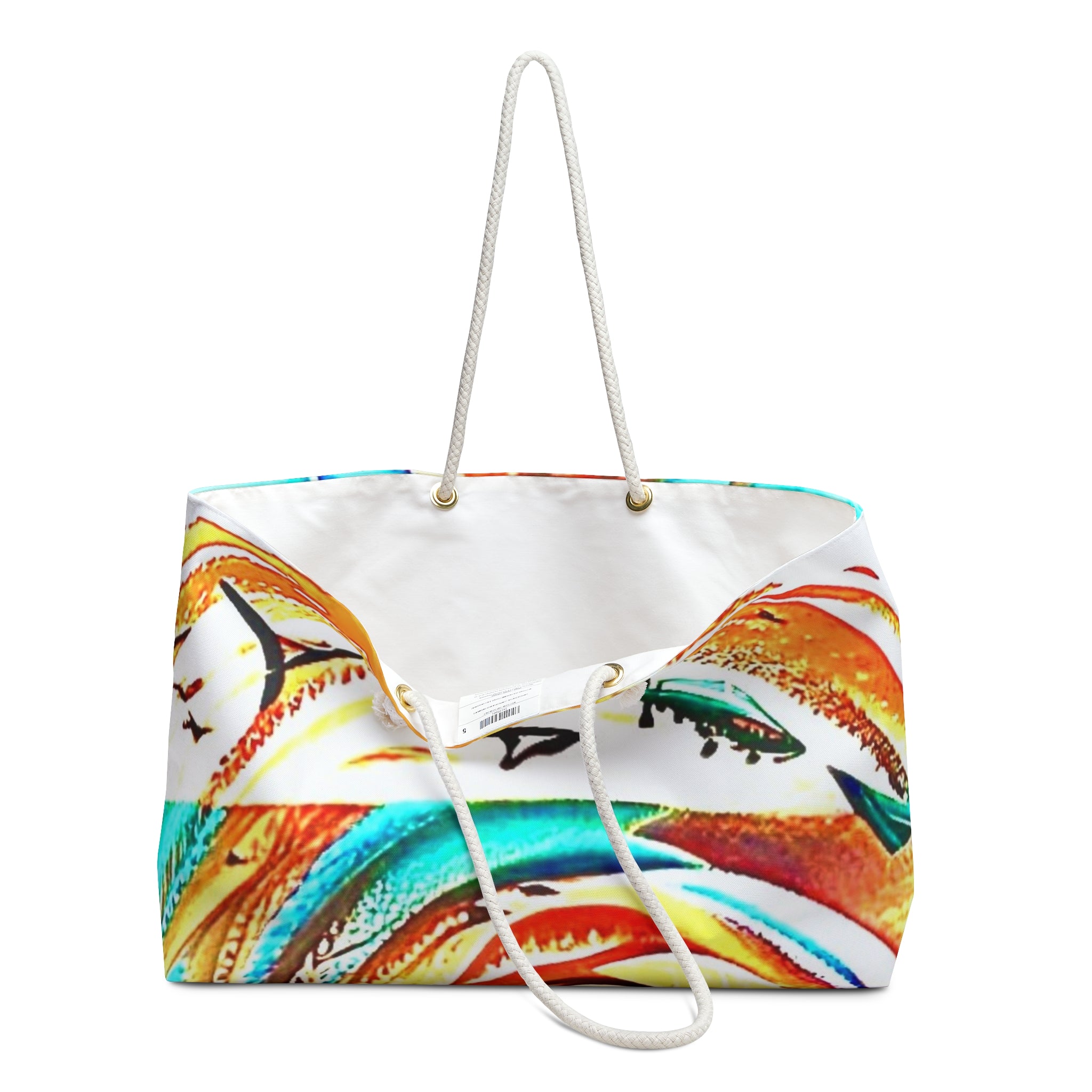 SHARK WEEK Weekender Bag "Head Above Water" | Shark Art