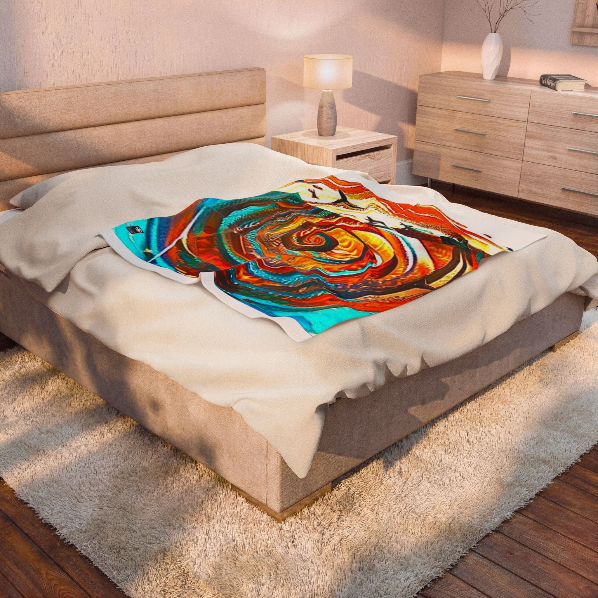 "HEAD ABOVE WATER" Velveteen Plush Blanket
