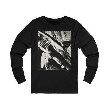 SHARK WEEK Long Sleeve T Shirt  "Beneath the Surface" Monochrome