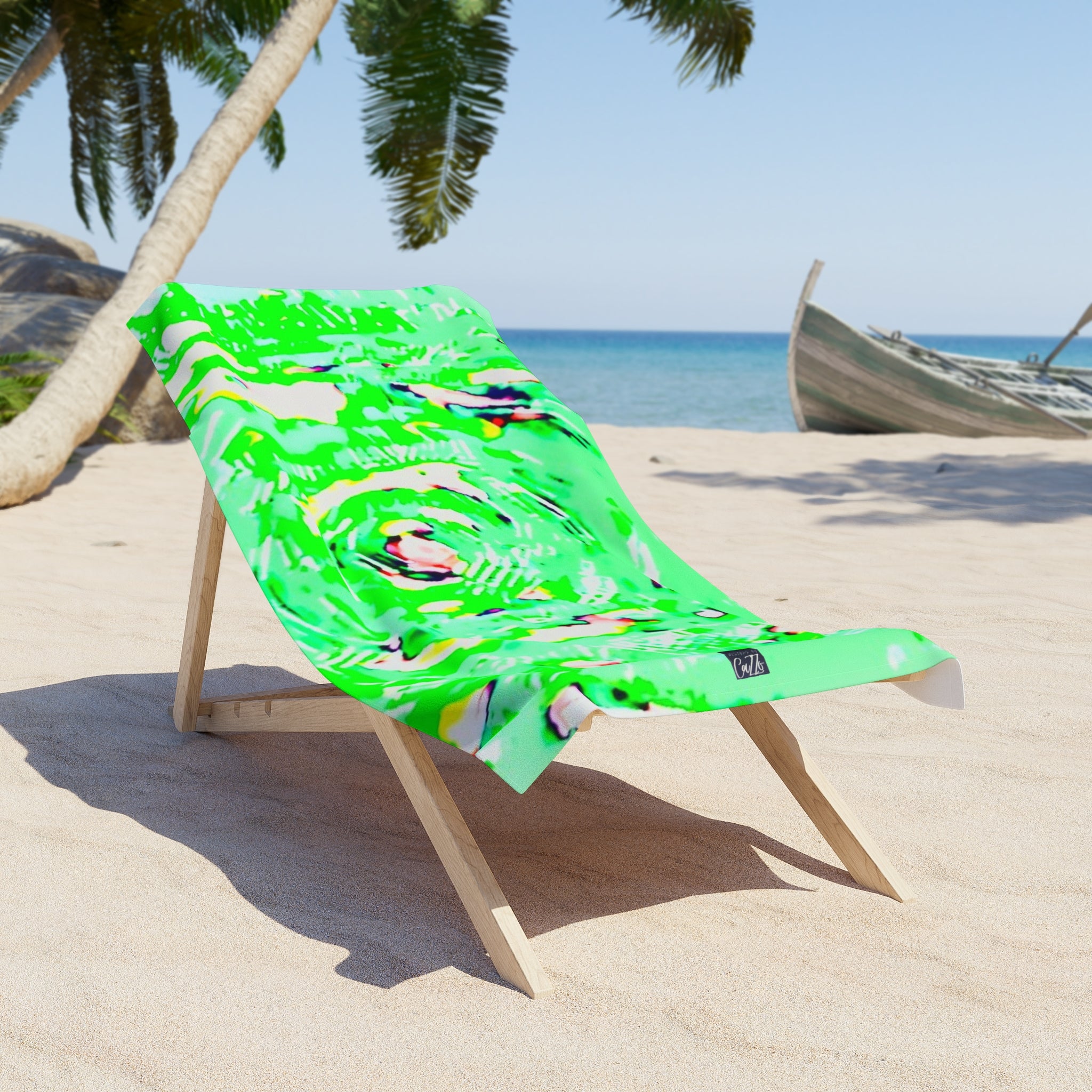 BEACH TOWEL "Hurricane" Lime