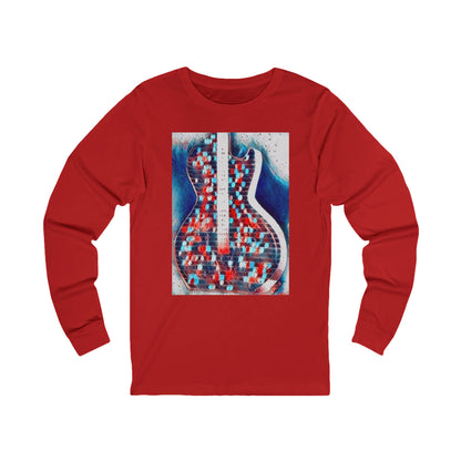 ALL AMERICAN GUITAR Long Sleeve Tee — Red White &amp; Blue