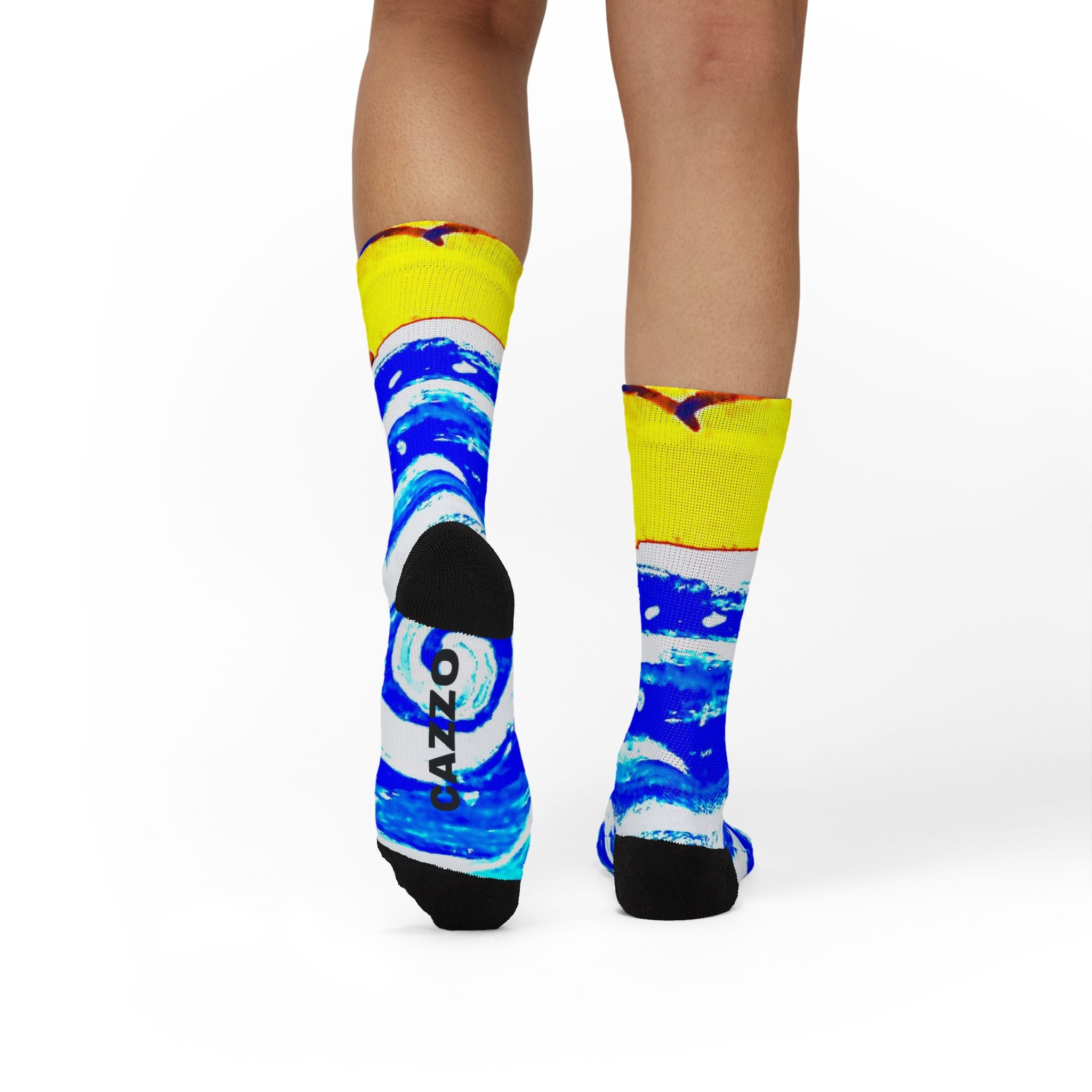 CAZZO SOCKS "HEAD ABOVE WATER" BLUE/GOLD