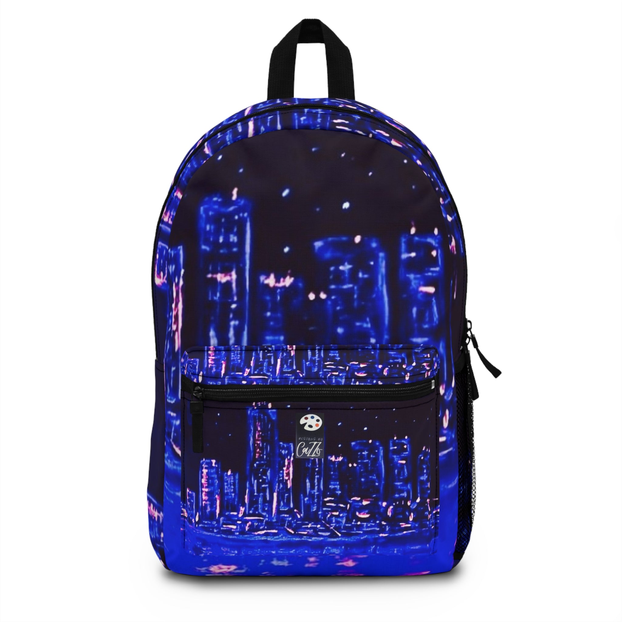 BACKPACK "BLUE CITY SKYLINE" (BLACK LIT VERSION)