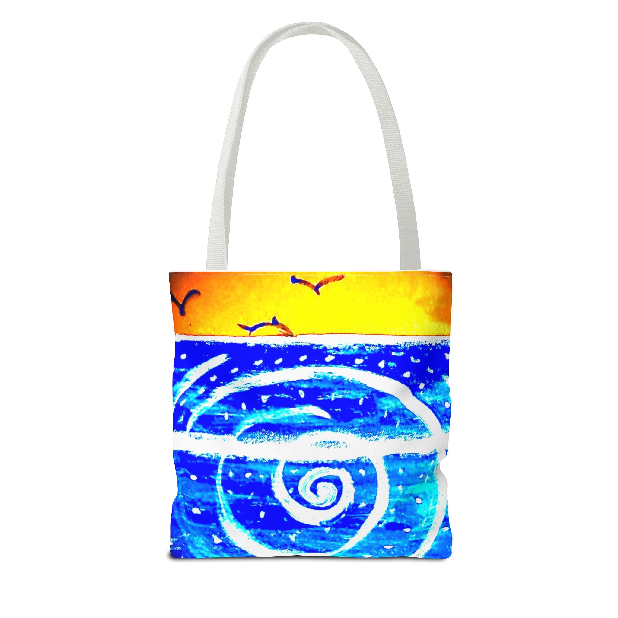 TOTE " HEAD ABOVE WATER"  is the title of this painting.  "CAZZO" of DESIGNSBYCAZZO uses his original artwork to decorate all types of products, in this case a tote bag. Very cool designs that are...