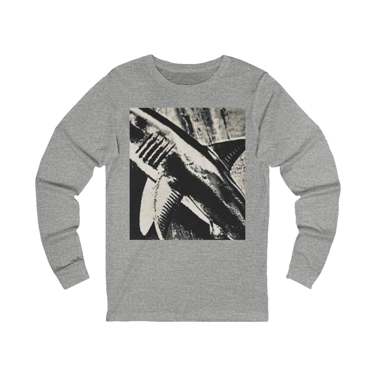 SHARK WEEK Long Sleeve T Shirt  "Beneath the Surface" Monochrome