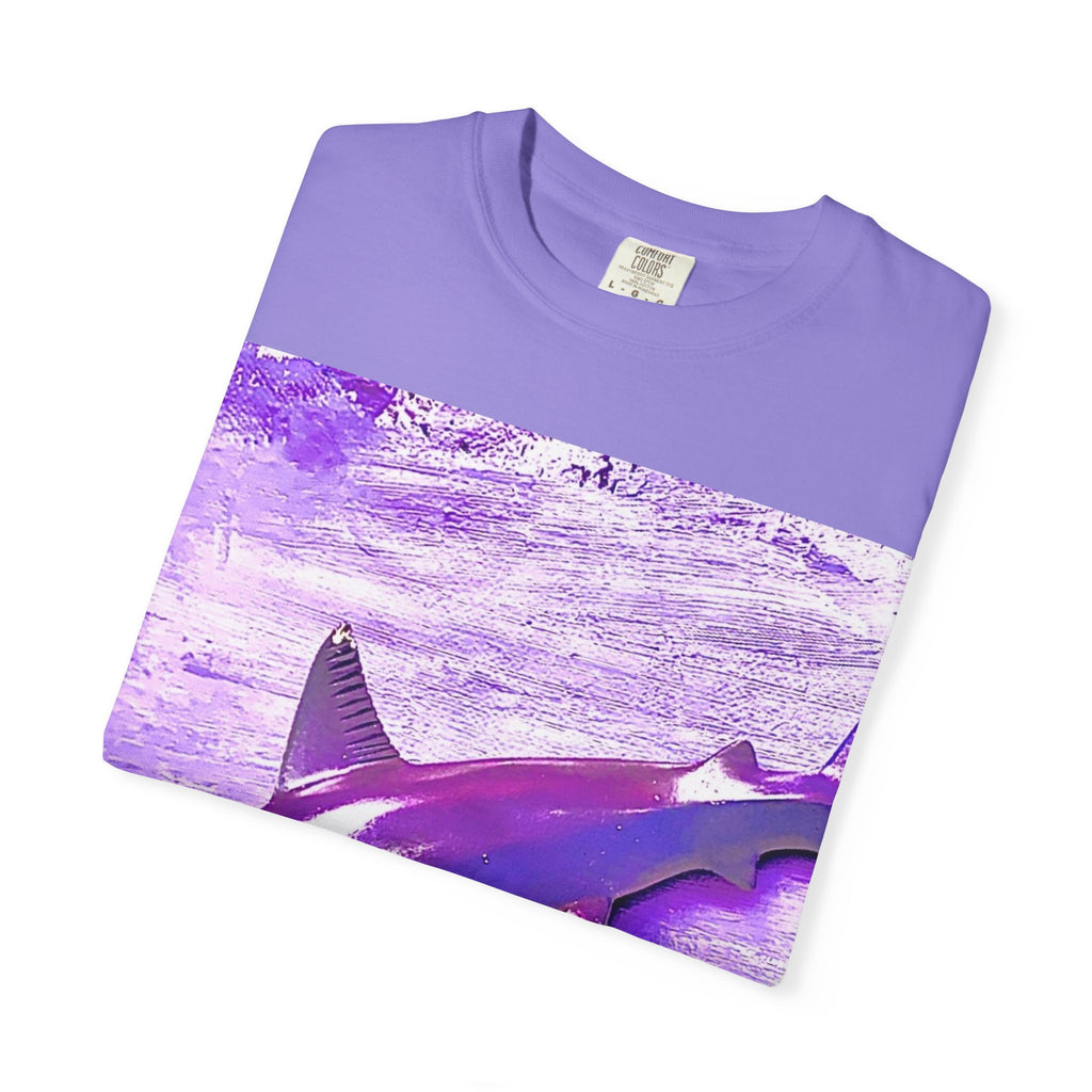 SHARK WEEK T SHIRT "Beneath the Surface" Purple | Shark Art Tee