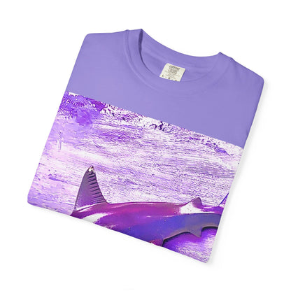 SHARK WEEK T SHIRT "Beneath the Surface" Purple | Shark Art Tee