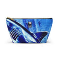 SHARK WEEK ZIP POUCH "Beneath the Surface" Blue | Shark Art Pouch