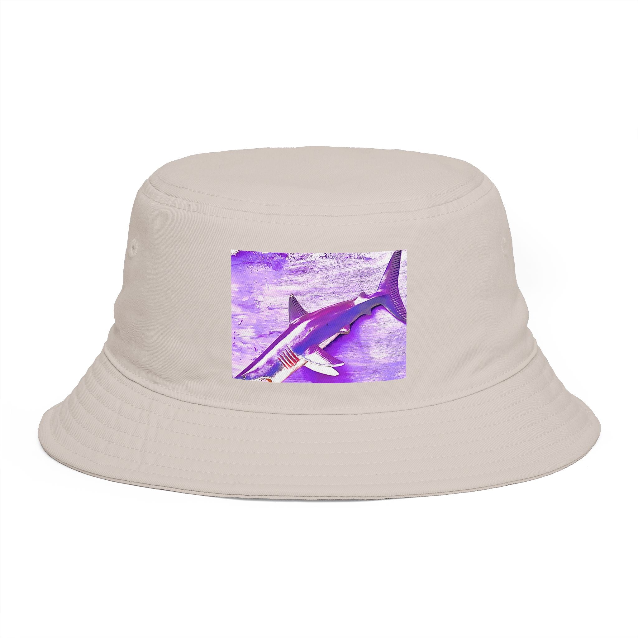 SHARK WEEK BUCKET HAT "Beneath the Surface" Purple | Shark Art Hat