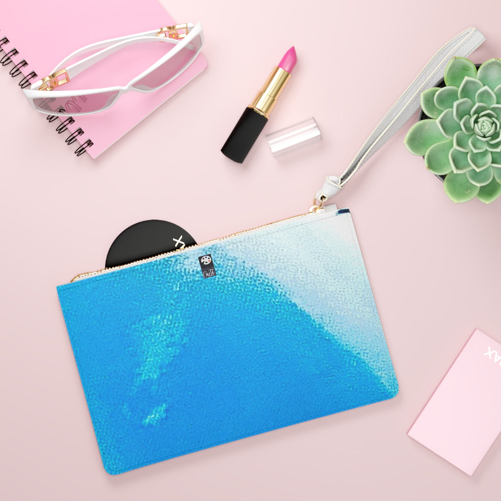 Blue Ocean Gradient Clutch Bag — Coastal Wave Wristlet