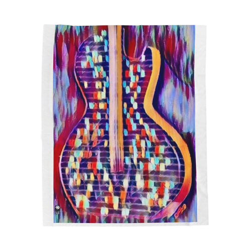 "ALL AMERICAN GUITAR"  Velveteen Plush Blanket — MOSAIC