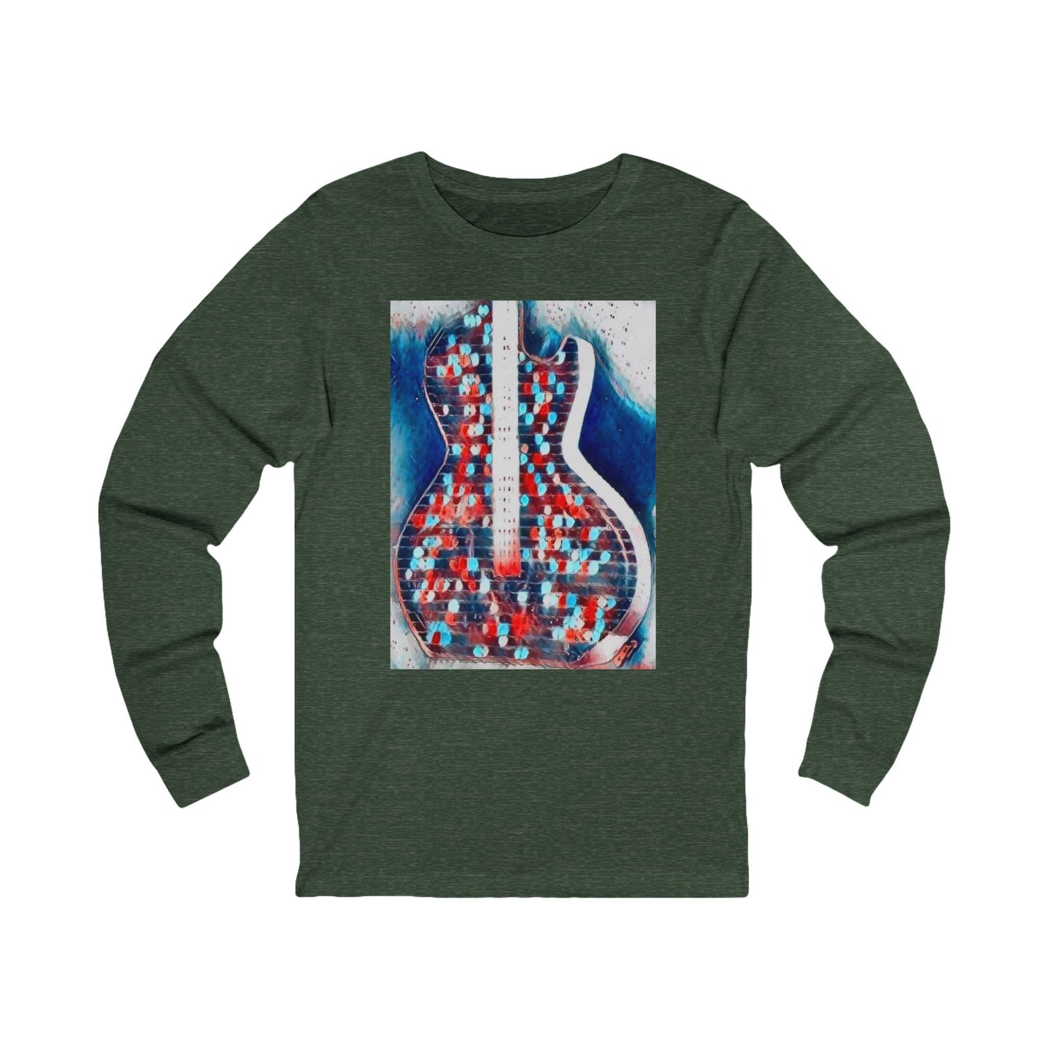 ALL AMERICAN GUITAR Long Sleeve Tee — Red White &amp; Blue