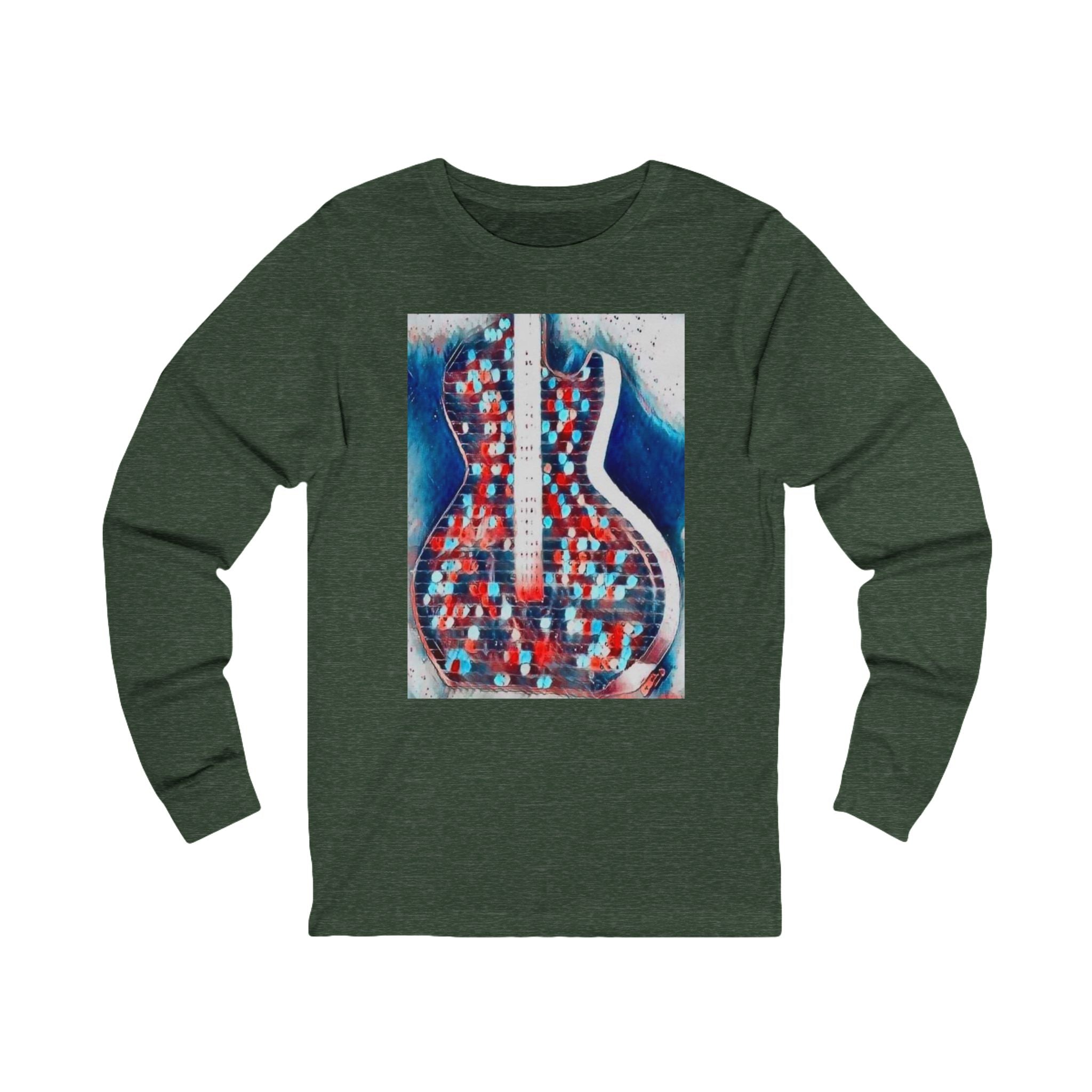 ALL AMERICAN GUITAR Long Sleeve Tee — Red White & Blue